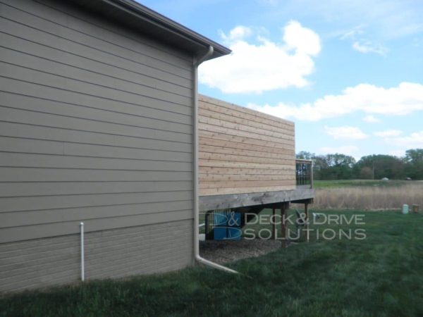 Cedar Privacy wall shown from the street view