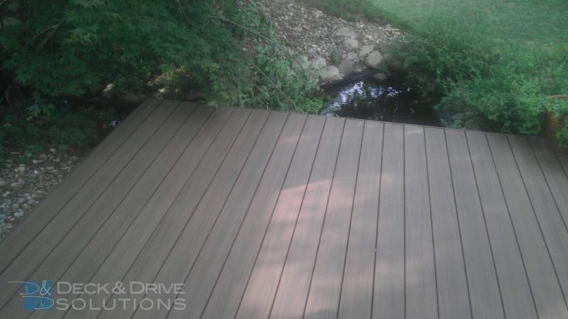 multi level deck with landscaping