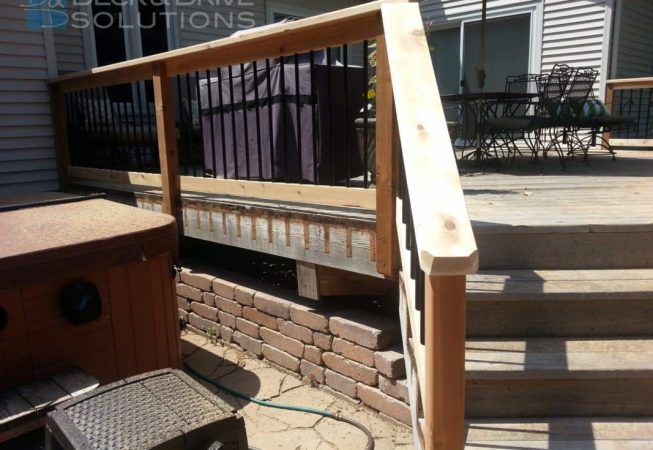 New Cedar Railing on existing deck