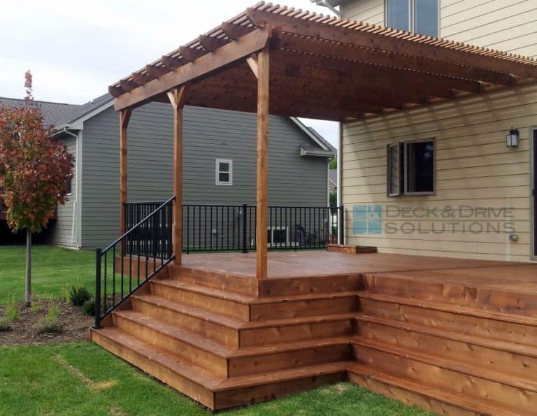 Deck with Many Stairs – New Cedar Deck Sealed with Penofin Mission ...