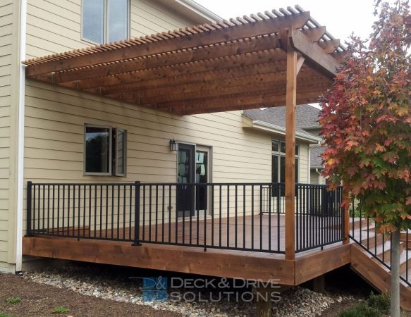 Deck With Many Stairs – New Cedar Deck Sealed With Penofin Mission 