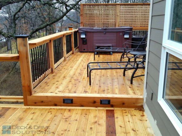 2 level cedar deck