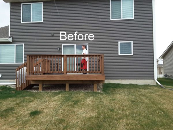 builder original deck on back of house