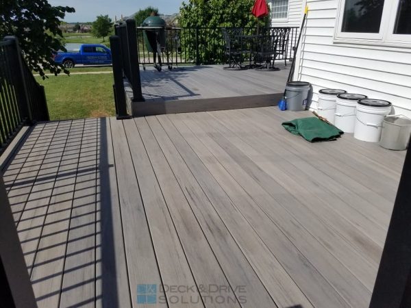 2 level deck with composite decking