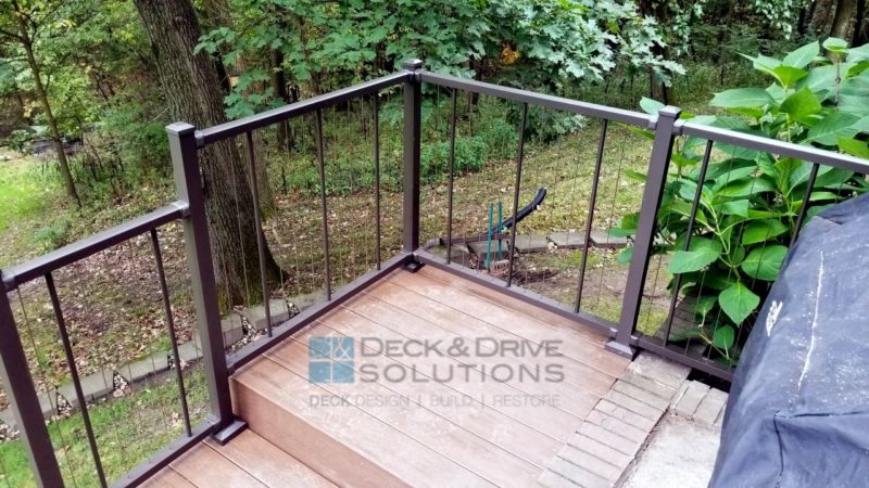 Top of stairs with VertiCable Railing
