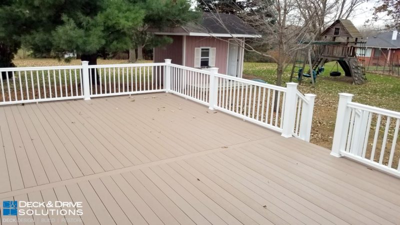 New Composite Deck with white Railing