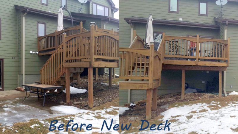 Old Cedar Deck before we build a new deck