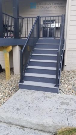 Trex Deck Stairs with Winchester Risers and Pebble Grey Stair Treads