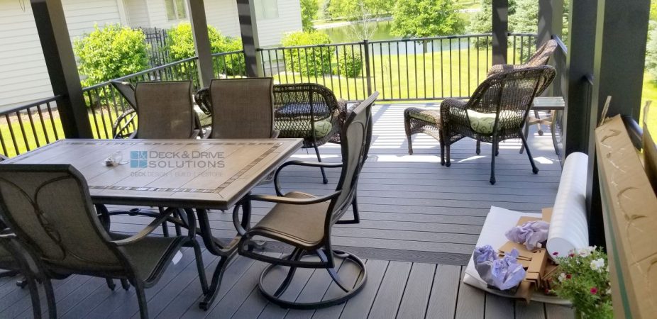 Patio chairs on Trex Deck