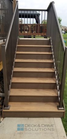 Timbertech Deck Stairs with Tigerwood and Mocha