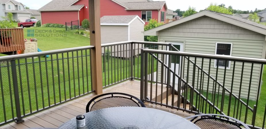 Deck Railing with Drink Rail on rear of house