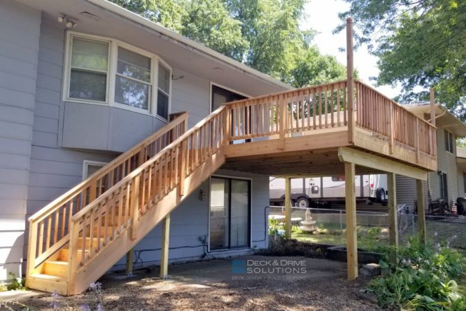 New Cedar Deck with Cedar Stairs
