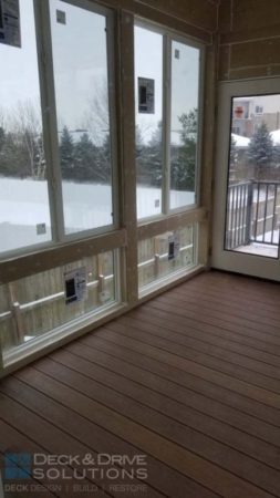 Window Setup on 3 Seasons Covered Porch Deck
