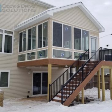 3 Seasons Walkout covered porch with windows