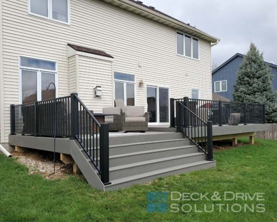 Wide Deck Stairs going to ground
