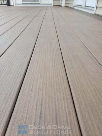 Close up picture of Timbertech Legacy Pecan Deck Boards