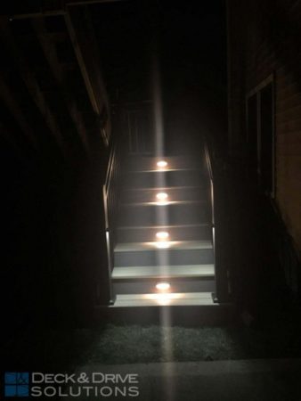 Timbertech stair riser lights