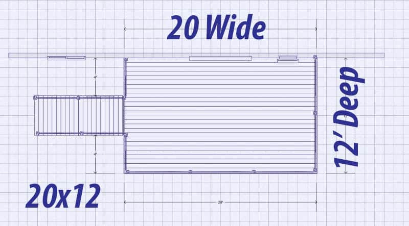 20x12 Deck Plan, Deck Design, Blueprint