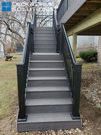 Timbertech Espresso Stairs with Railing