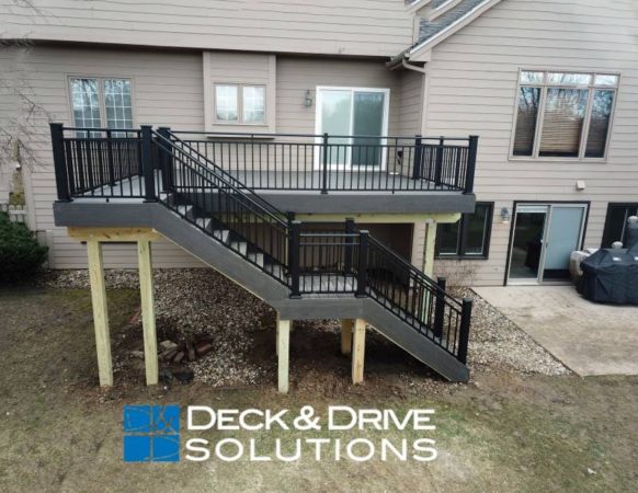 Composite Deck Stairs with Center landing