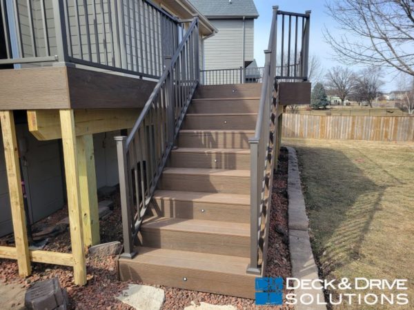 Deck Lighting on Timbertech Composite Stairs
