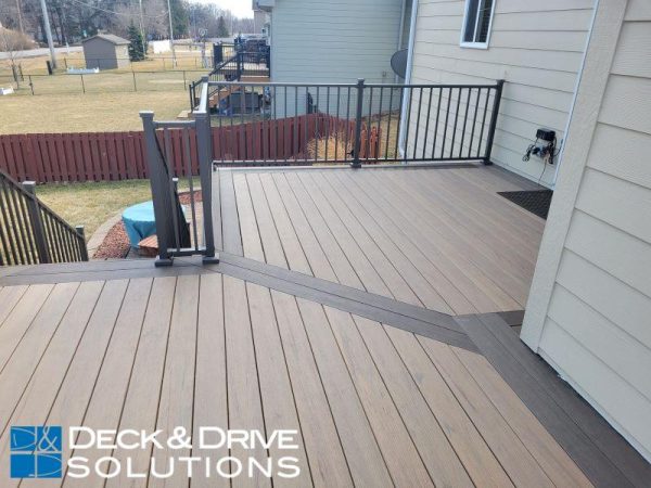 Composite Decking with Angled Picture Frame