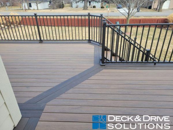 Composite Decking with Angled Picture Frame