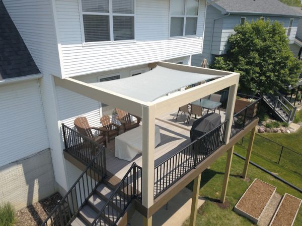 Frame Shade with Canvas over Deck
