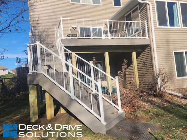 Deck Stairs with angled stair landing