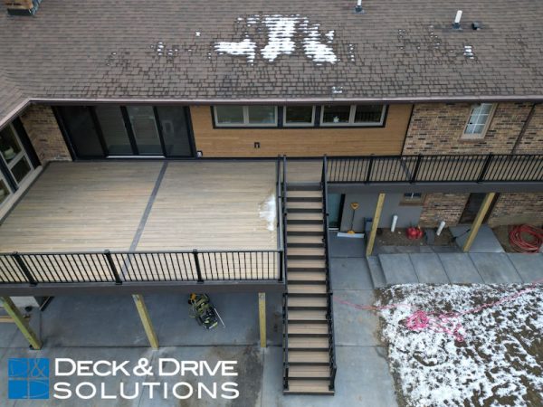 Composite Deck with Timbertech Decking Tigerwood with Espresso