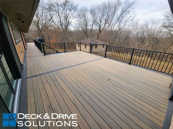 Composite Deck with Timbertech Decking Tigerwood with Espresso