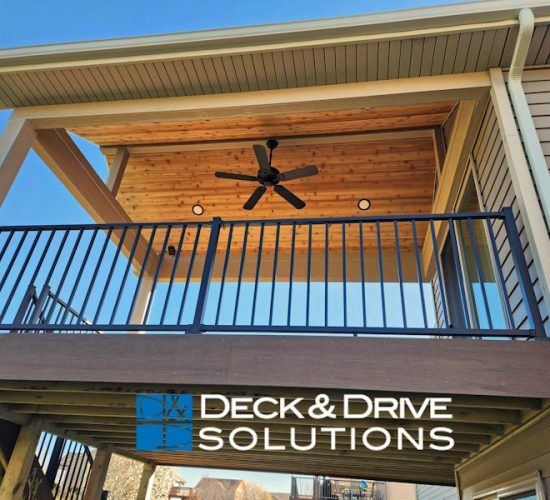 Gallery Image 2 Project Timbertech Composite Deck with Covered Roof and Open Gable Beams