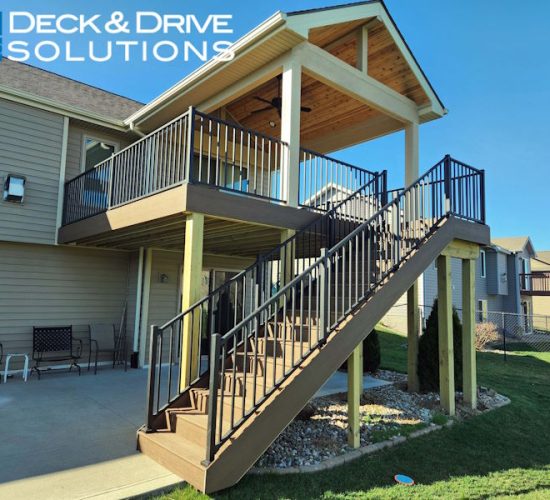 Gallery Image 3 Project Timbertech Composite Deck with Covered Roof and Open Gable Beams
